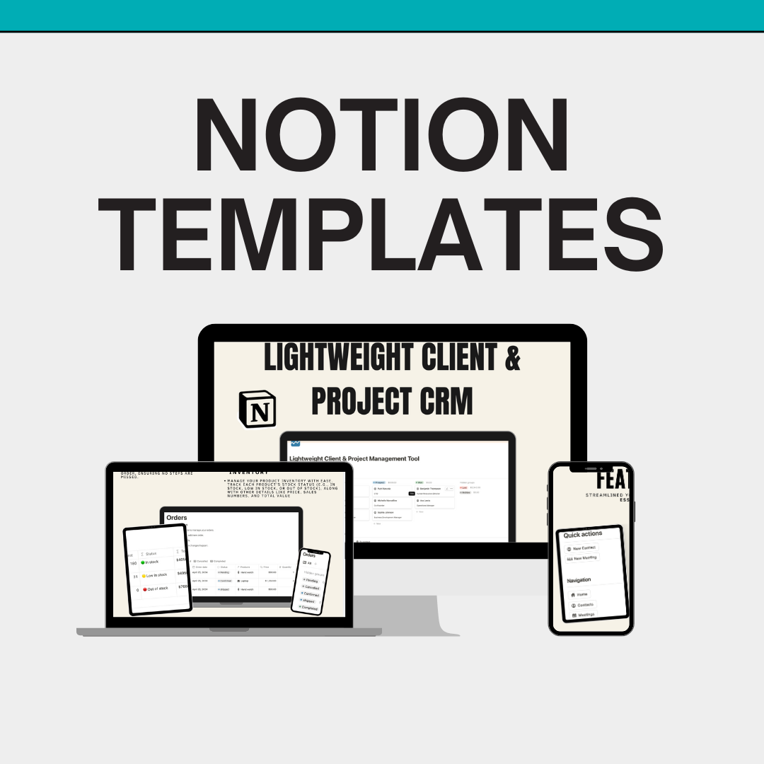 Notion Templates for Businesses and Creatives